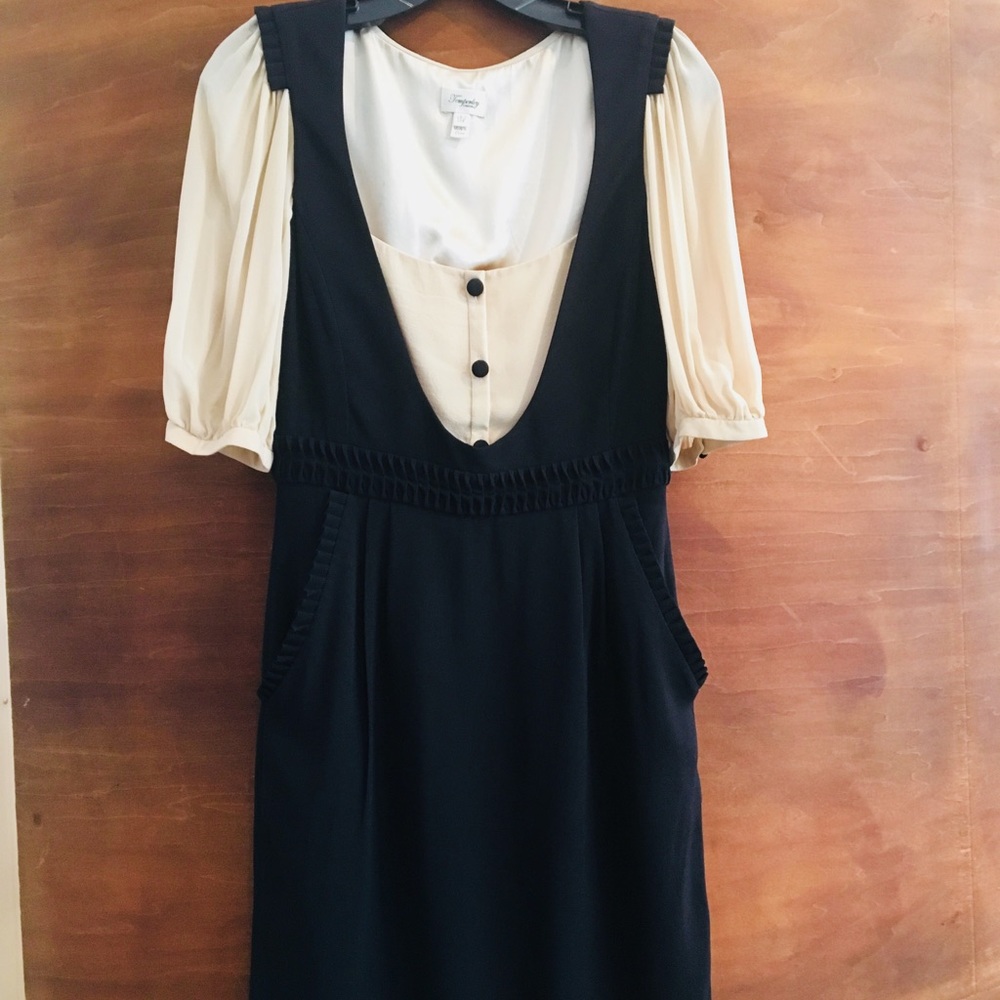 Temperly London Cream & Black Dress Sz. 6